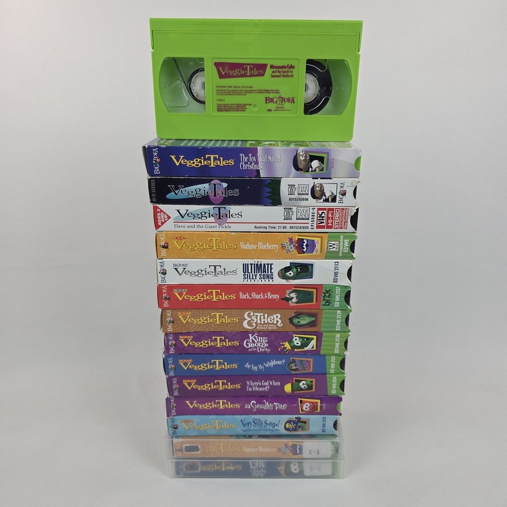 VeggieTales VHS Tapes Lot Silly Songs Christmas Giant Pickle Snoodles - Big Idea